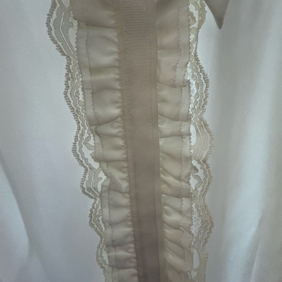 Pamela Dennis White Ruffled Button-Up Blouse Size 20w BNWT - Picture 3 of 6